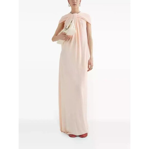 Jil Sander Sleeveless Maxi Dress in Confetti Pink 38 New Womens Formal Gown - Picture 15 of 16